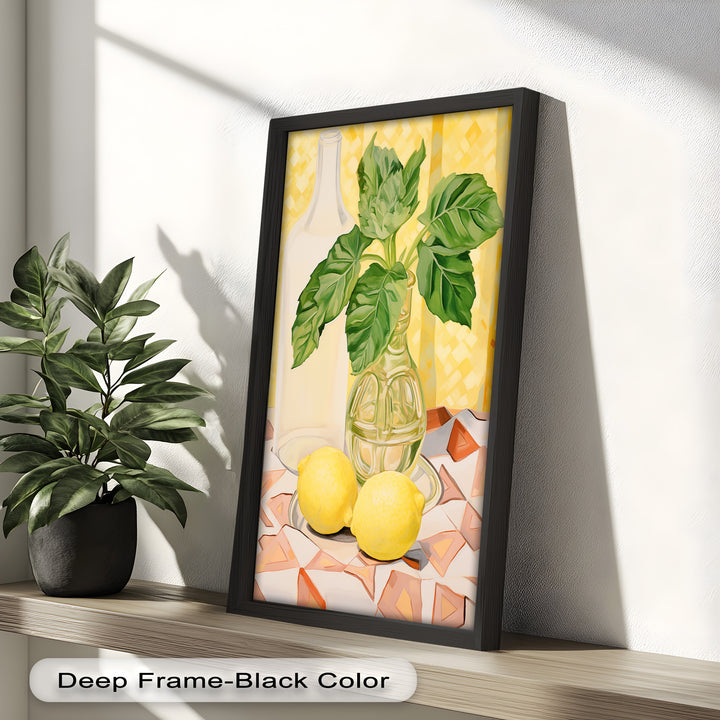 Radiating warmth and clarity, this artwork is a delightful tribute to everyday beauty, combining natural elements with stylish, contemporary design.