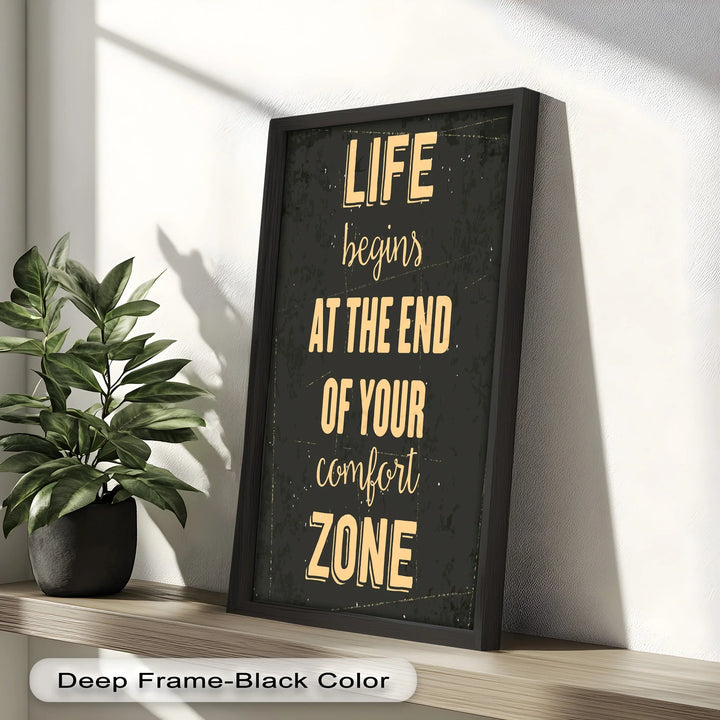 Bold Typography Oil Painting – Inspirational Art for Personal Development Spaces
