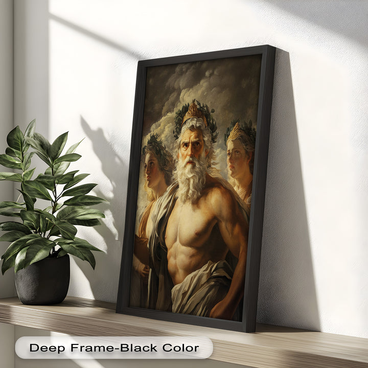 Zeus zwischen den Wolken - Mythologie Ölgemälde
