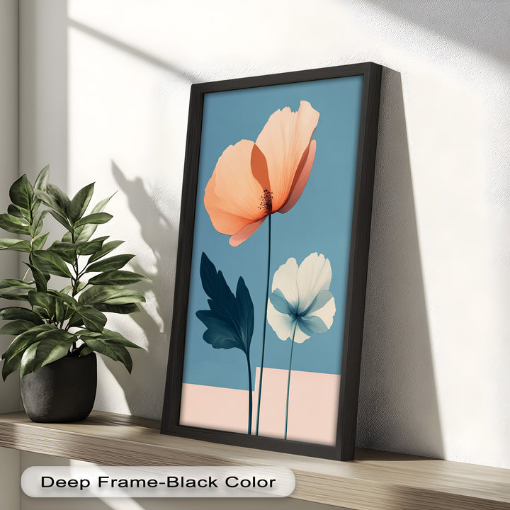 Serene Bloom – Boho Floral Oil Painting