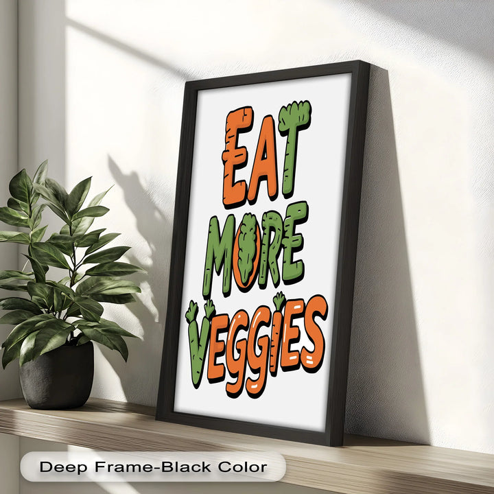 Eat More Veggies – Colorful Letters Oil Painting - MyPhotoStation