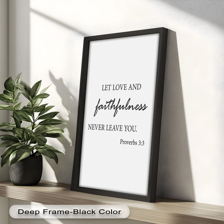 Let Love and Faithfulness – Bible Verse Oil Painting