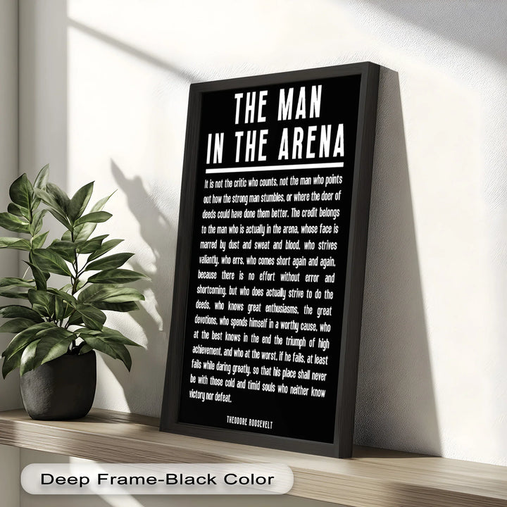 The Man in the Arena – Typography Oil Painting - MyPhotoStation