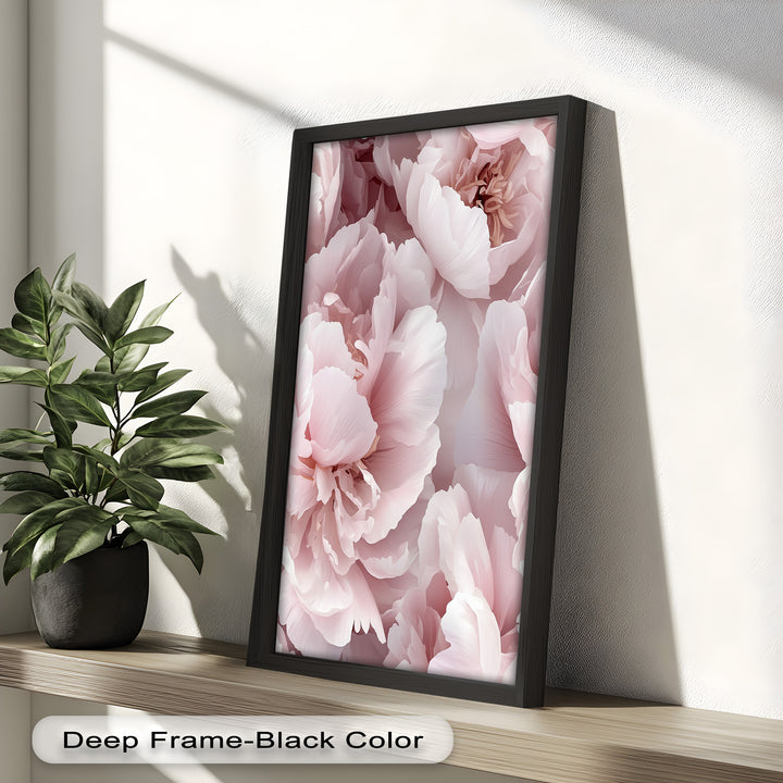 Blushing Petal Bloom – Soft Pink Peony Flower Oil Painting