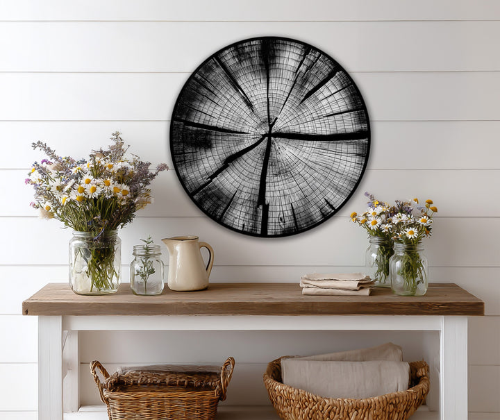 modern monochrome tree art