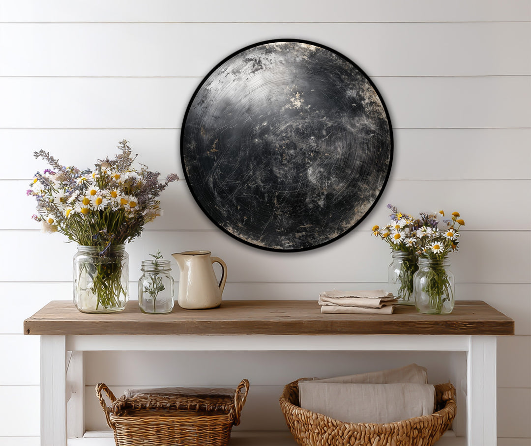 Oval der kosmischen Wellen Wandspiegel  – Moderner, geschichteter Metallspiegel