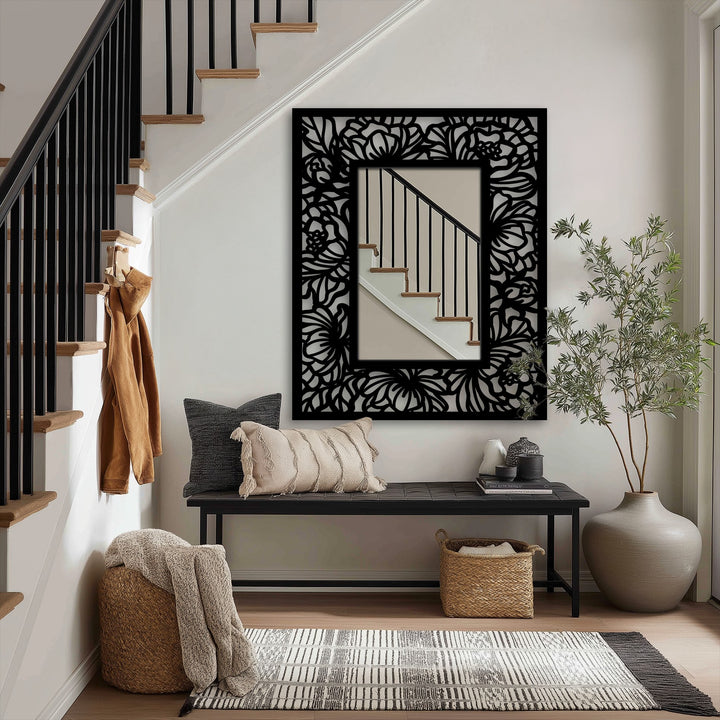 decorative floral mirror design