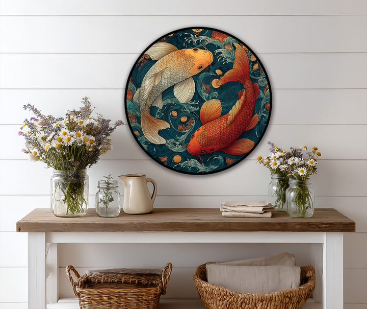 asian style koi fish painting