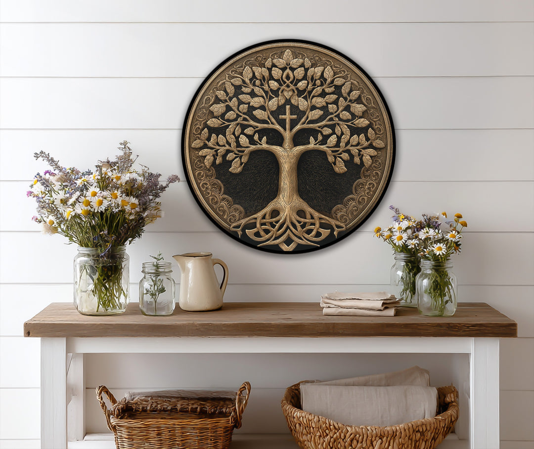 classic tree of life circular art