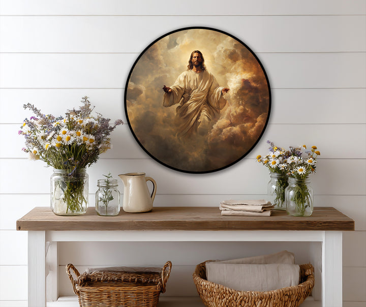 jesus blessing gesture painting
