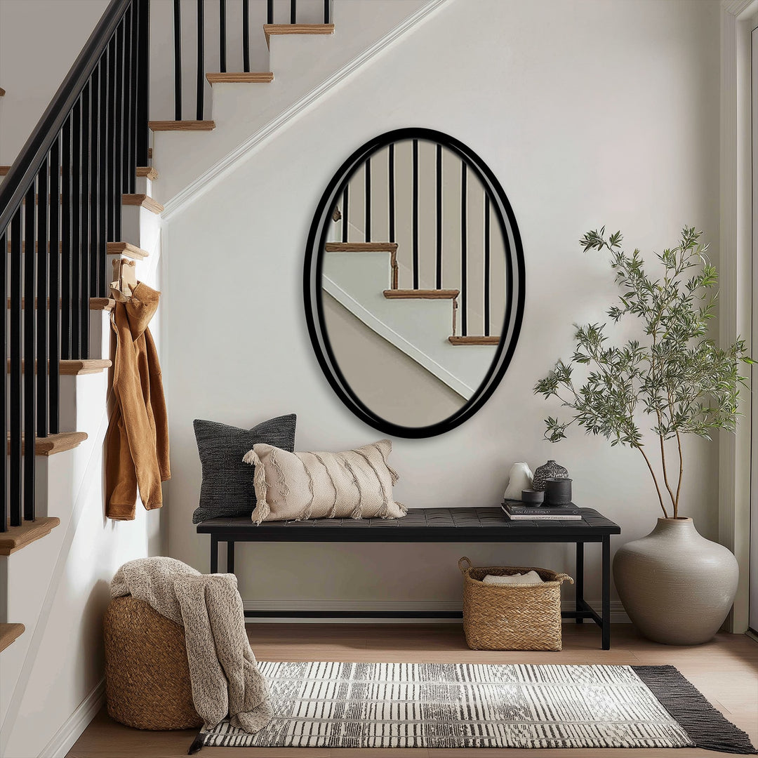 Stylish contemporary oval wall piece
