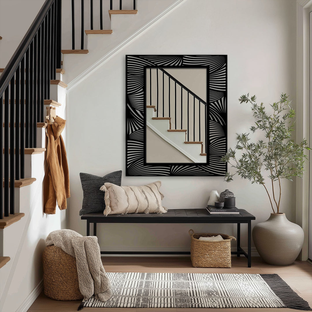 Décoration ronde à motif grec Miroir Mural–Décoration murale miroir classique moderne