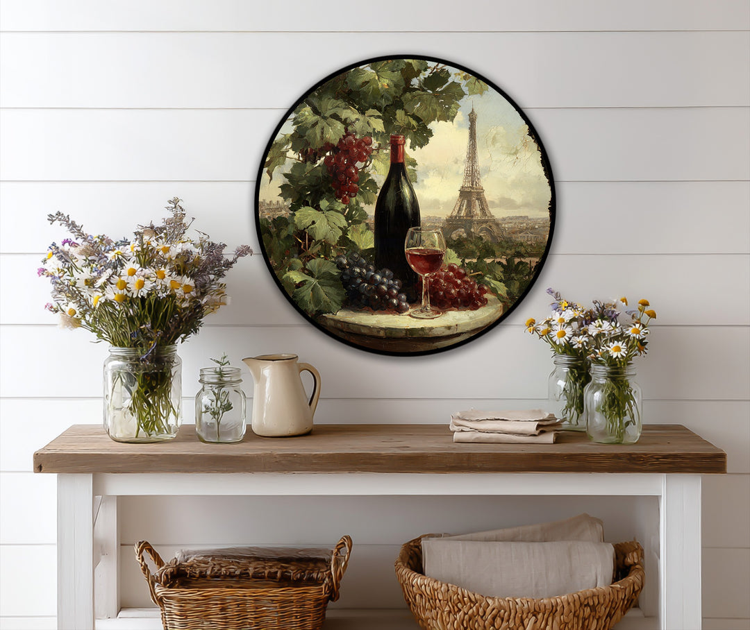French café style oil painting