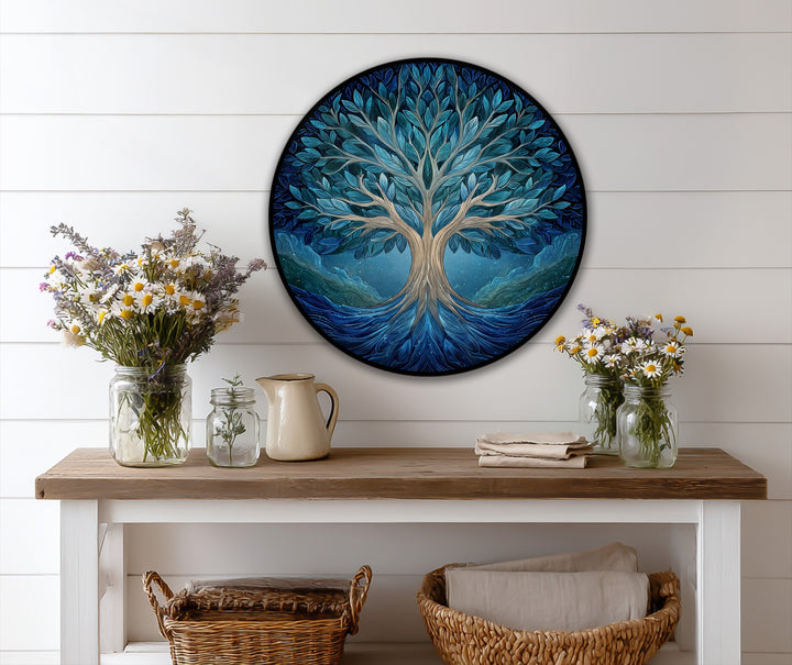 textured tree oil painting