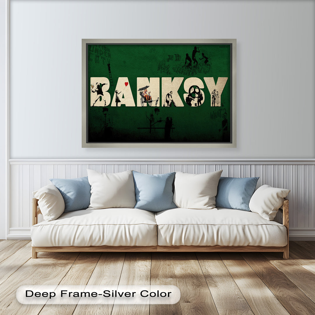 Urban Icons Collide – Banksy Tribute Oil Painting