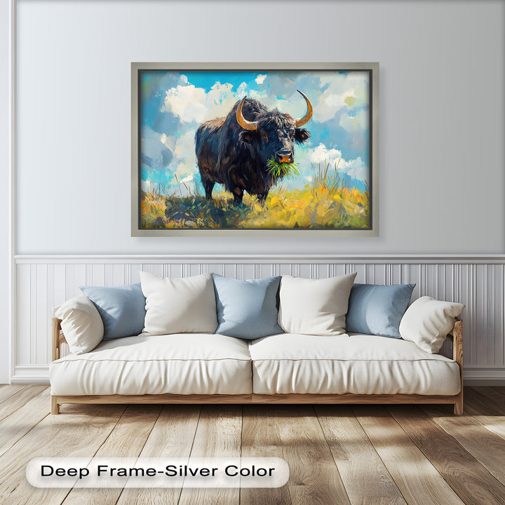 Highland Bull – Abstract Oil Painting