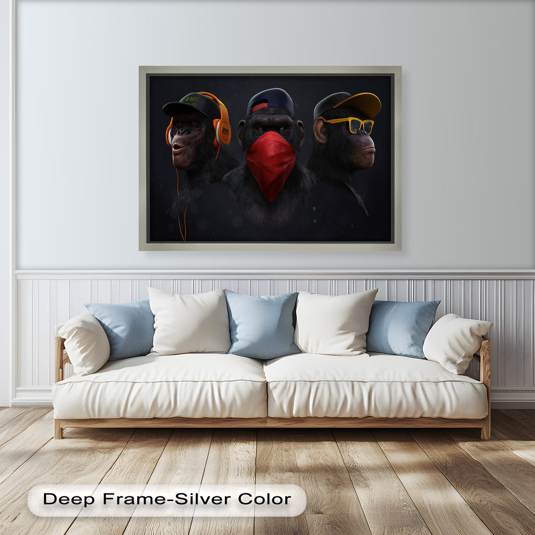 Urban Evolution – Streetwise Chimp Collective Banksy Oil Painting