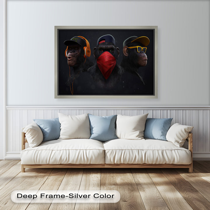 Urban Evolution – Streetwise Chimp Collective Banksy Oil Painting