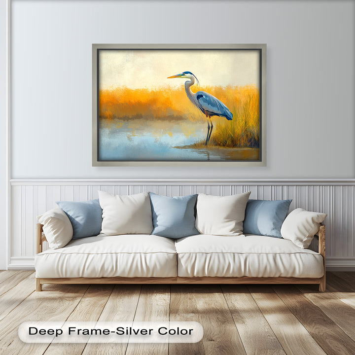 Blue Heron by Autumn Marsh – Animal Oil Painting