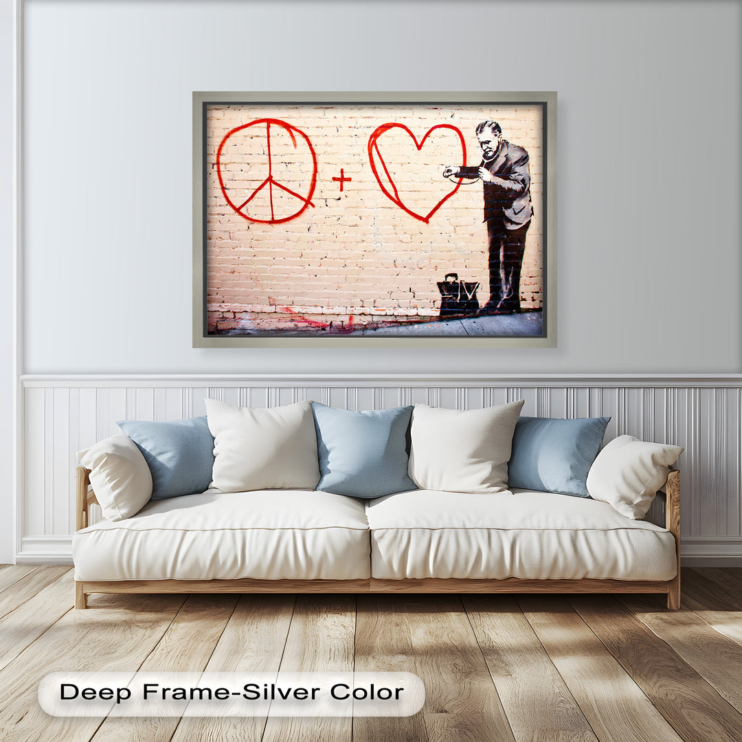 Peace + Love Equation – Banksy Oil Painting
