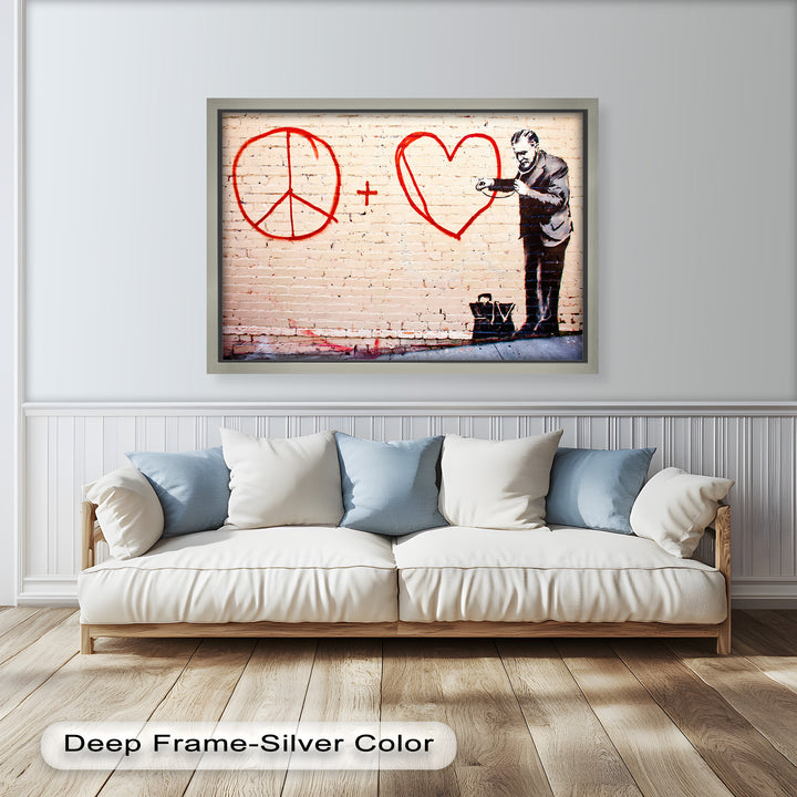 Peace + Love Equation – Banksy Oil Painting