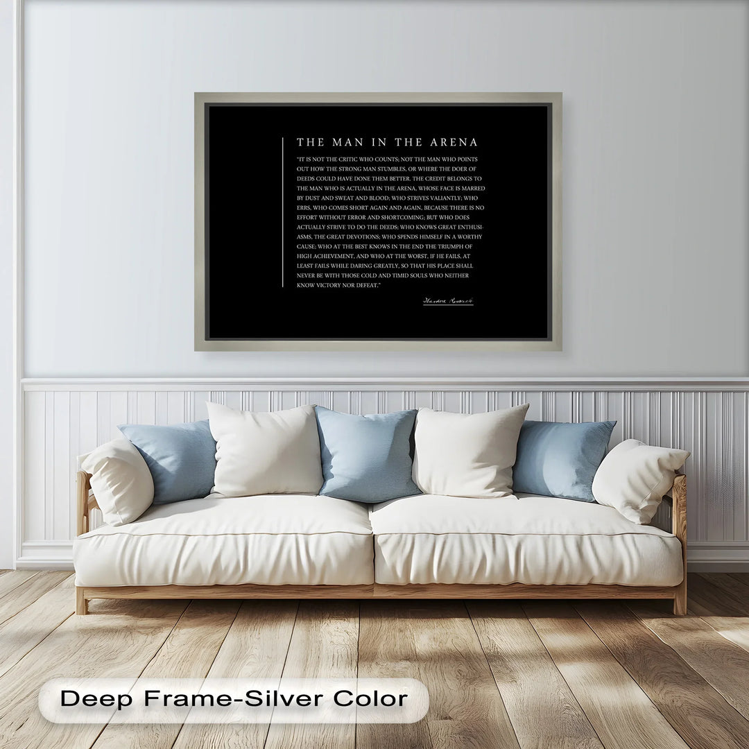 The Man in the Arena – Inspirational Quote Oil Painting - MyPhotoStation