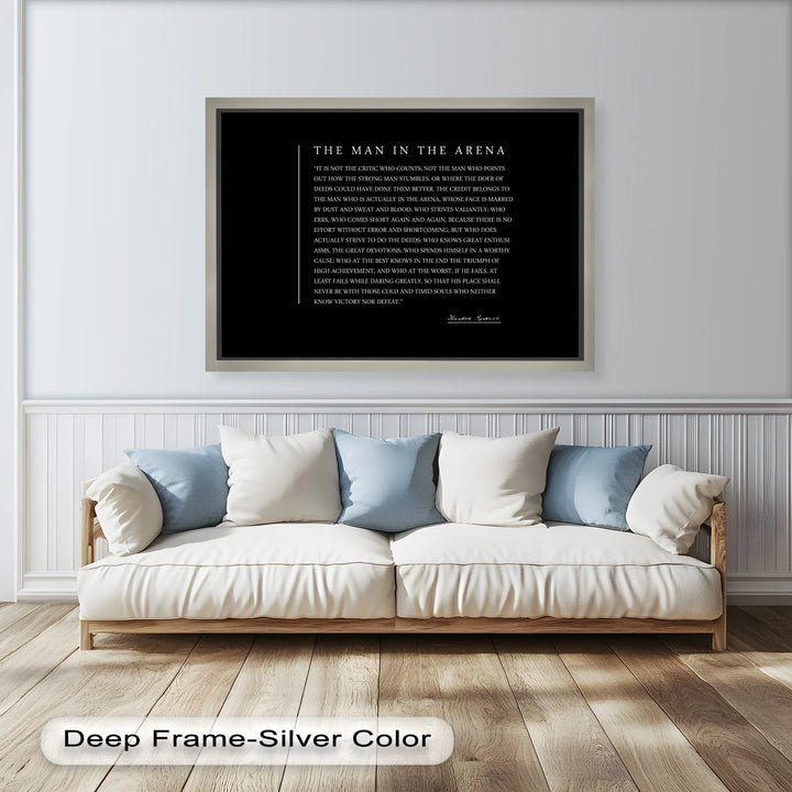 The Man in the Arena – Inspirational Quote Oil Painting - MyPhotoStation