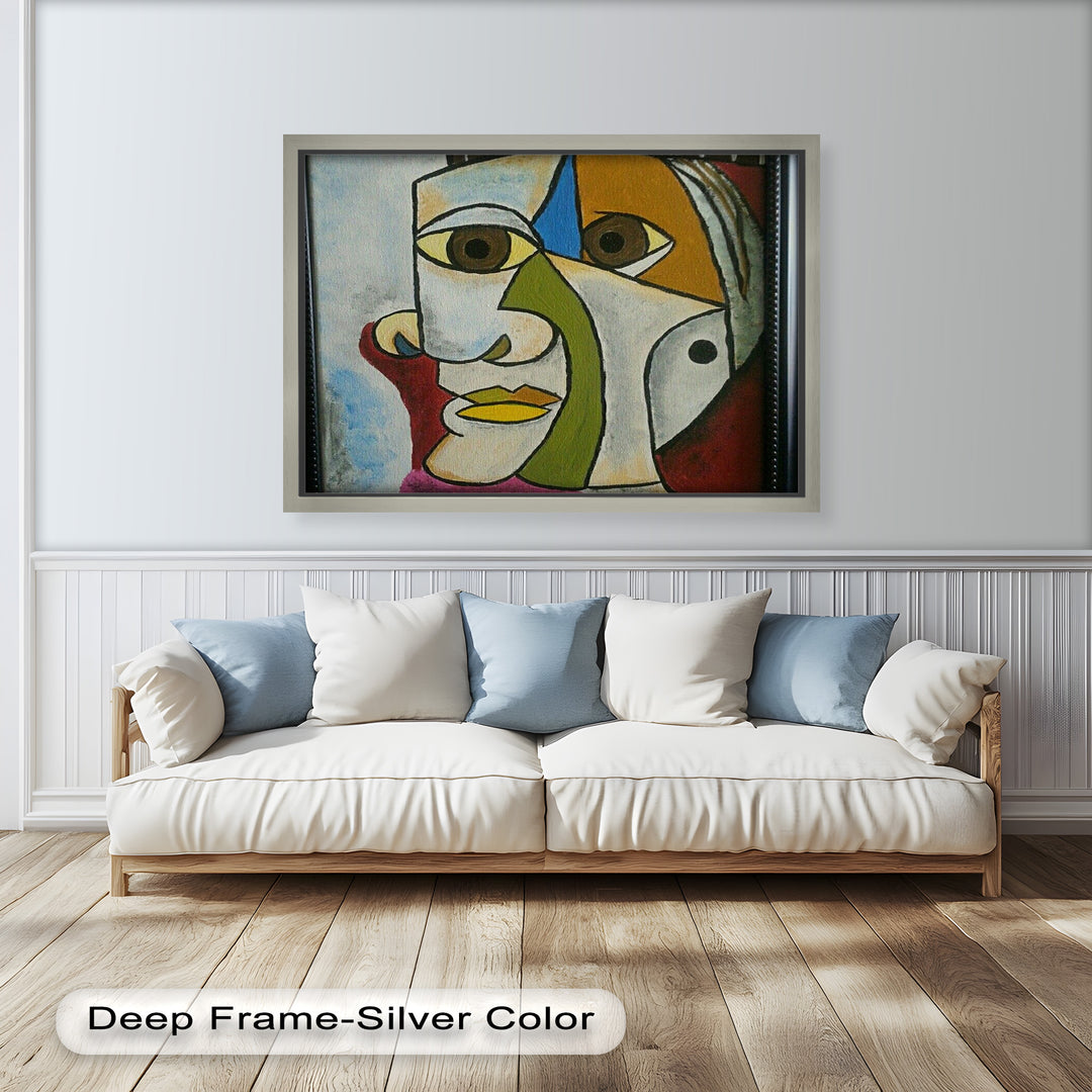Fragmented Persona – Geometric Abstract Picasso Oil Painting