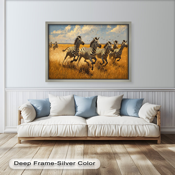 Running Wild – Zebra Oil Painting