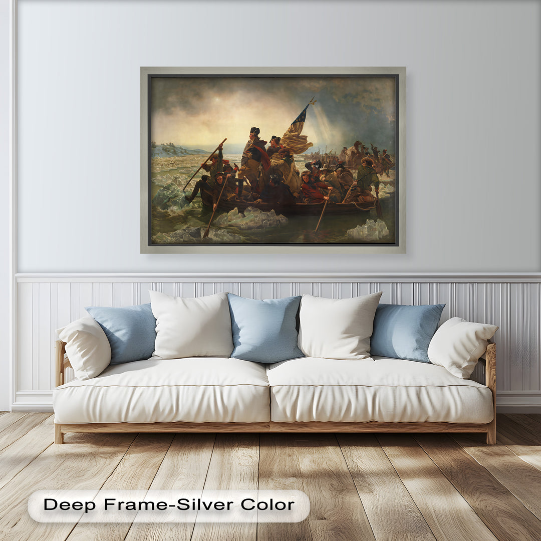 Washington's Crossing – Patriotisches Ölgemälde der Amerikanischen Revolution