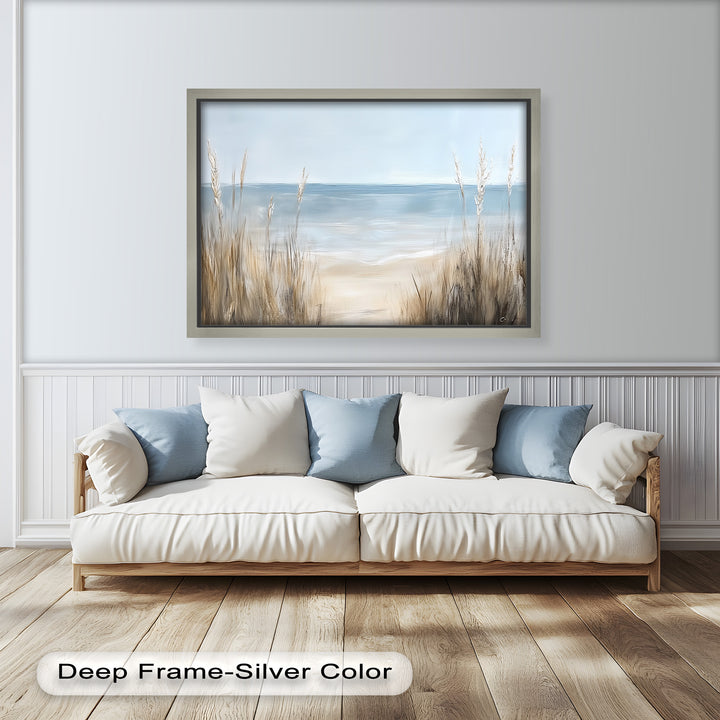 Coastal Beach Wall Art – Ocean Landscape Oil Painting