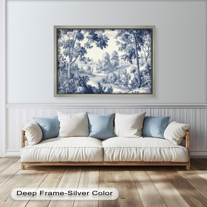 Monochrome Forest Wall Art – Classic Landscape Oil Painting