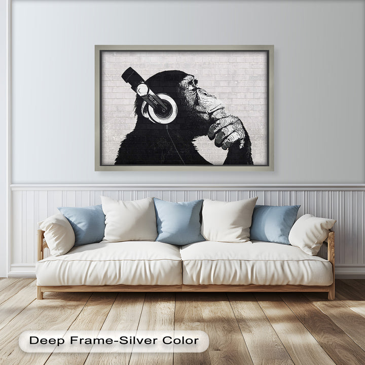 Contemplative Chimp – Banksy Oil Painting