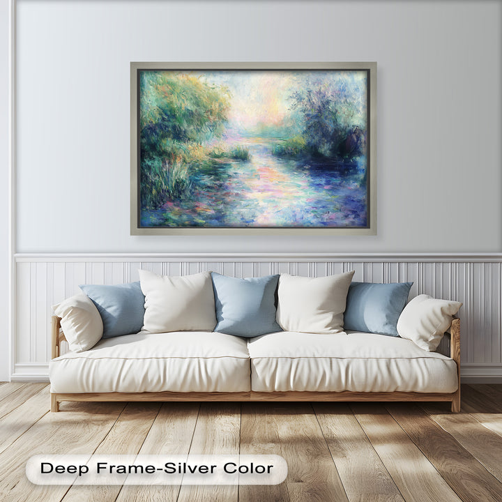 Whispering Riverbank at Dusk – Impressionist Landscape Oil Painting