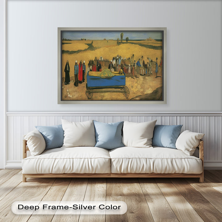 The Funeral Procession – Symbolic Historic Oil Painting