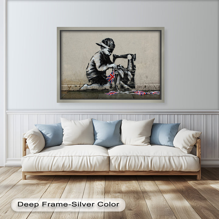Stitched Allegiance – Banksy Oil Painting