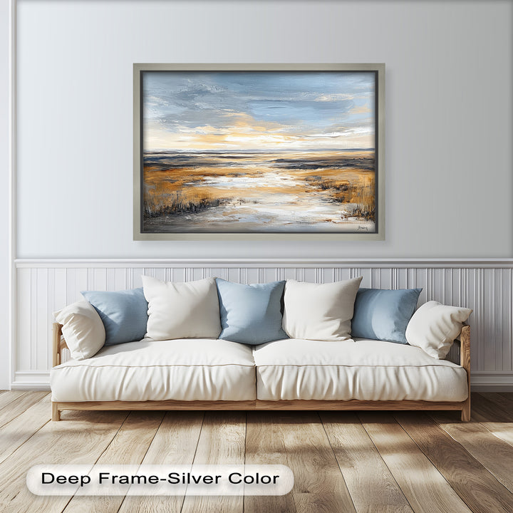 Natur Wandkunst - Golden Horizon Meereslandschaft Ölgemälde