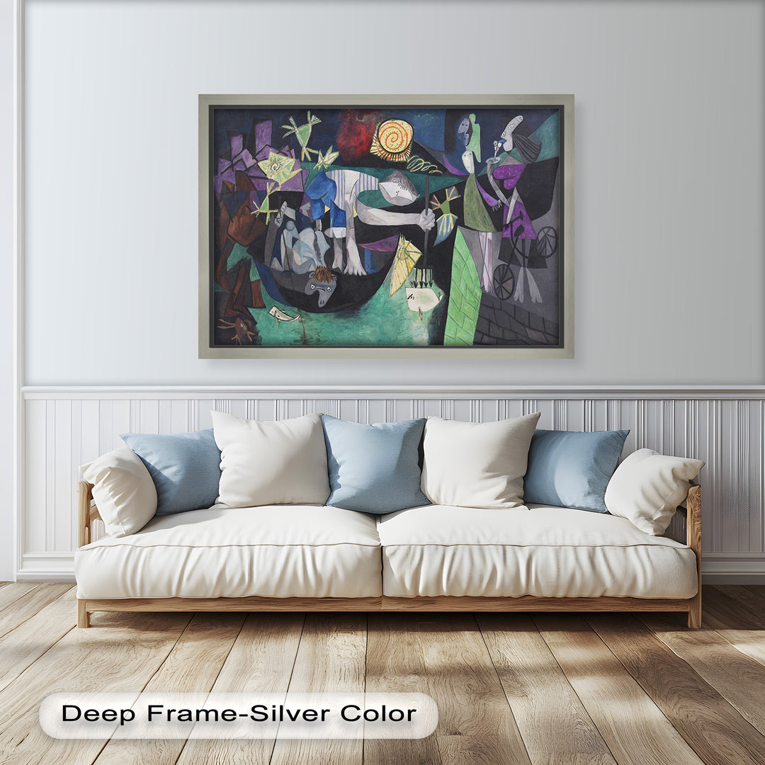 The Spiral Sun – Dynamic Surrealist Tableau Picasso Oil Painting