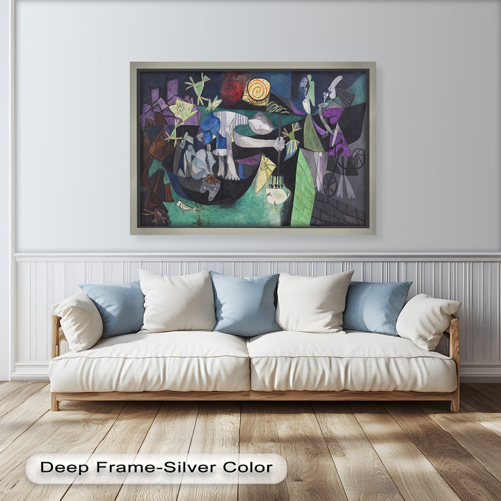 The Spiral Sun – Dynamic Surrealist Tableau Picasso Oil Painting
