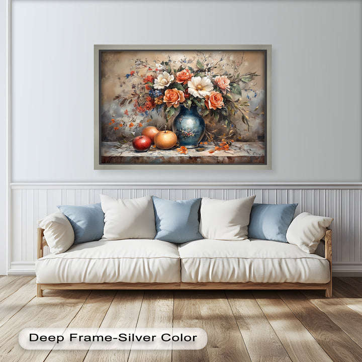 Vintage Floral Harmony – Still Life Oil Painting