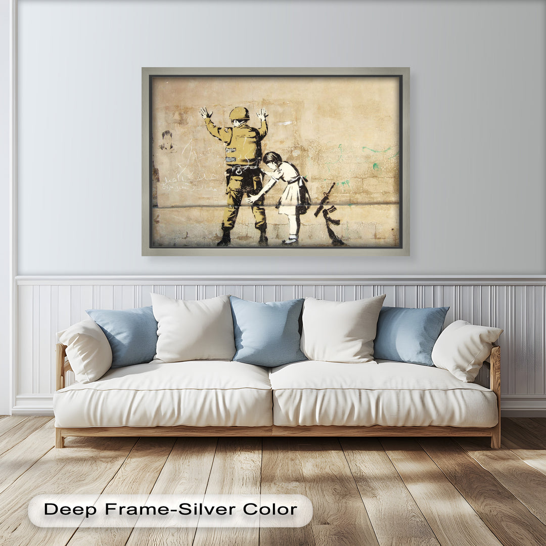 Innocence in Control – Banksy Oil Painting