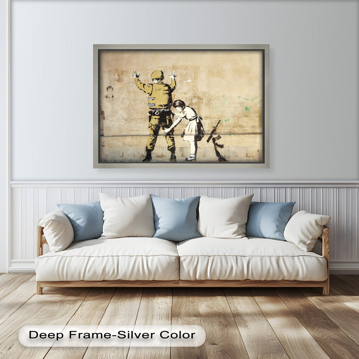 Innocence in Control – Banksy Oil Painting