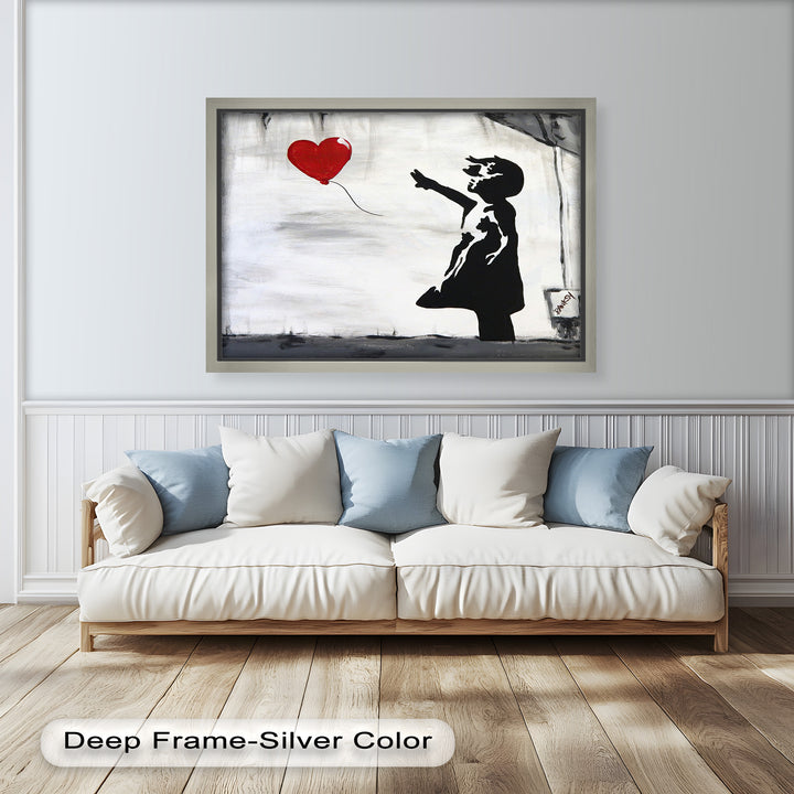 Girl with Heart Balloon – Banksy Oil Painting