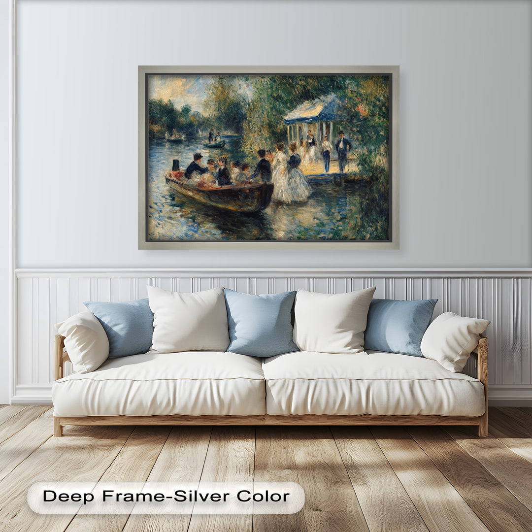 Afternoon Gathering by the River – Impressionist Oil Painting