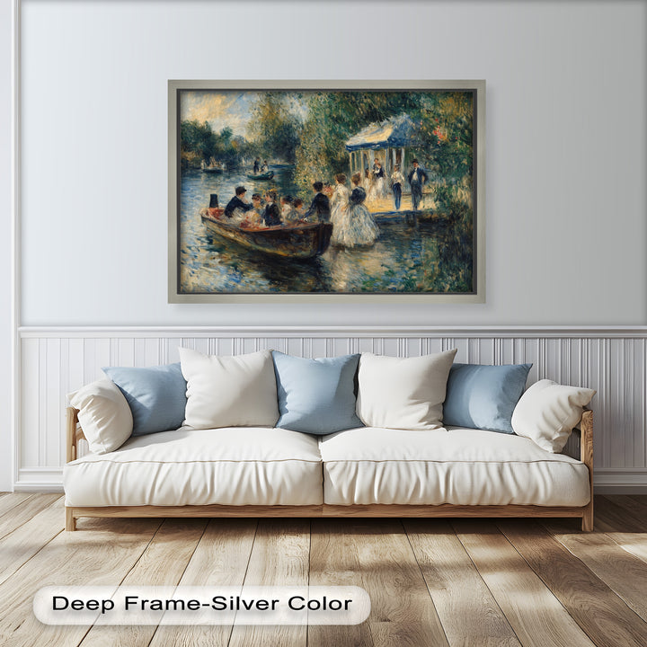 Afternoon Gathering by the River – Impressionist Oil Painting