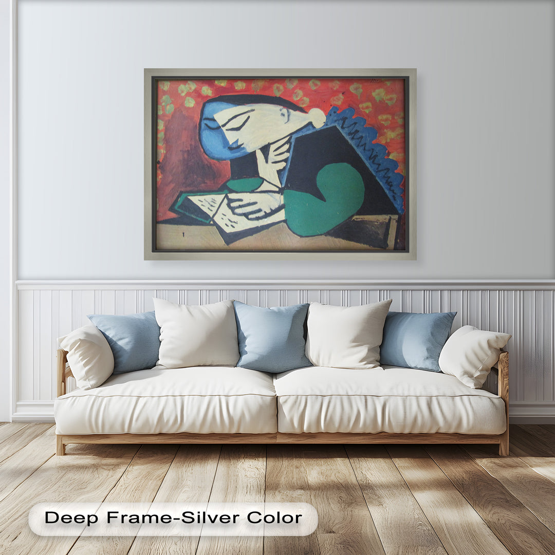 The Reader – Cubist Portrait of Quiet Focus Picasso Oil Painting
