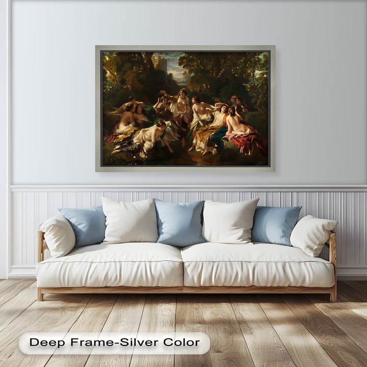 Twilight Reverie – Neoclassical Gathering of Maidens Oil Painting