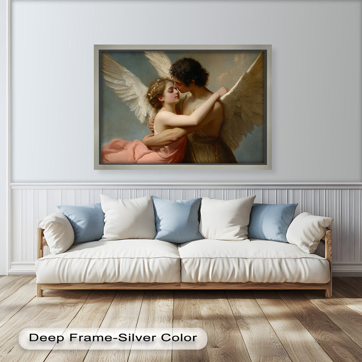 Heavenly Embrace – Cupid and Psyche Renaissance Love Oil Painting