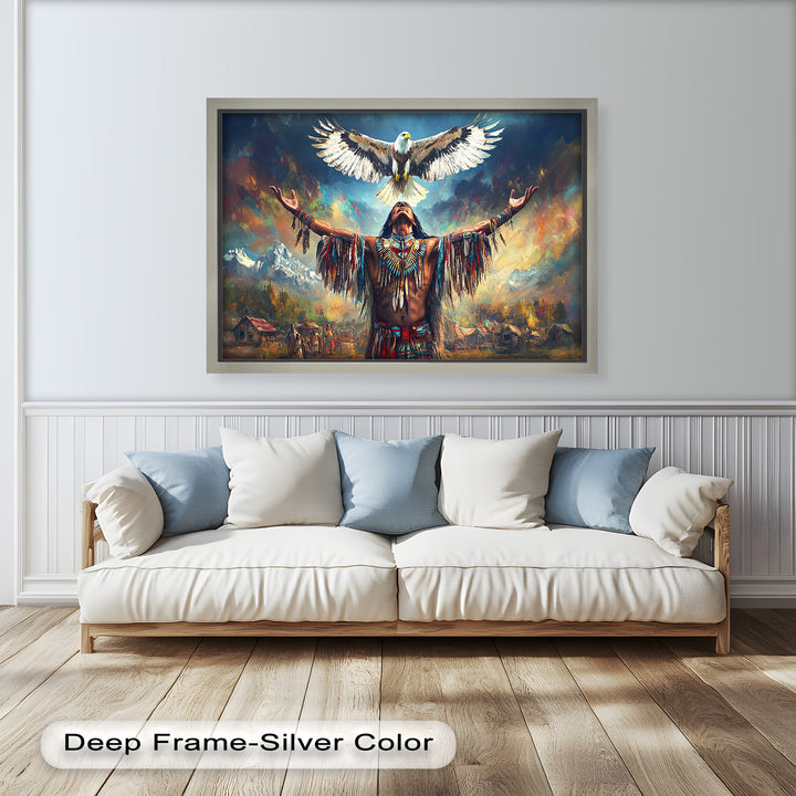 Call of the Sky – Native Ceremony Oil Painting