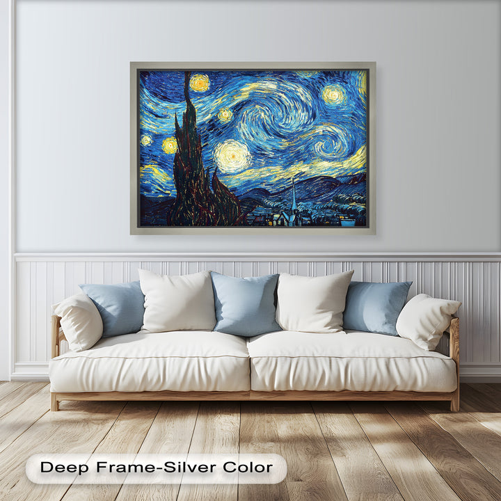 The Starry Night by Vincent van Gogh – Post-Impressionist Oil Painting